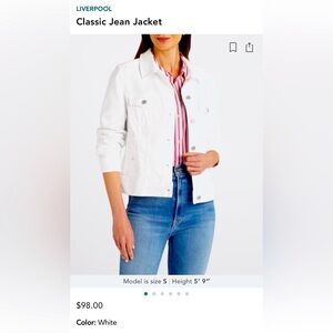 Liverpool white denim jacket